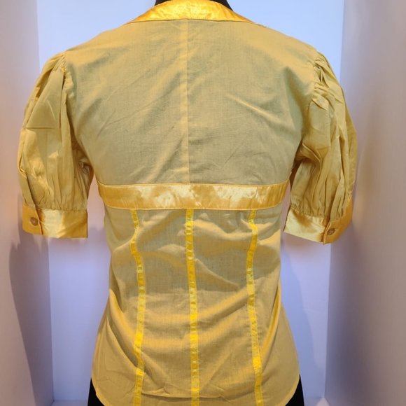 New Yellow Corset Style Blouse - Picture 2 of 4